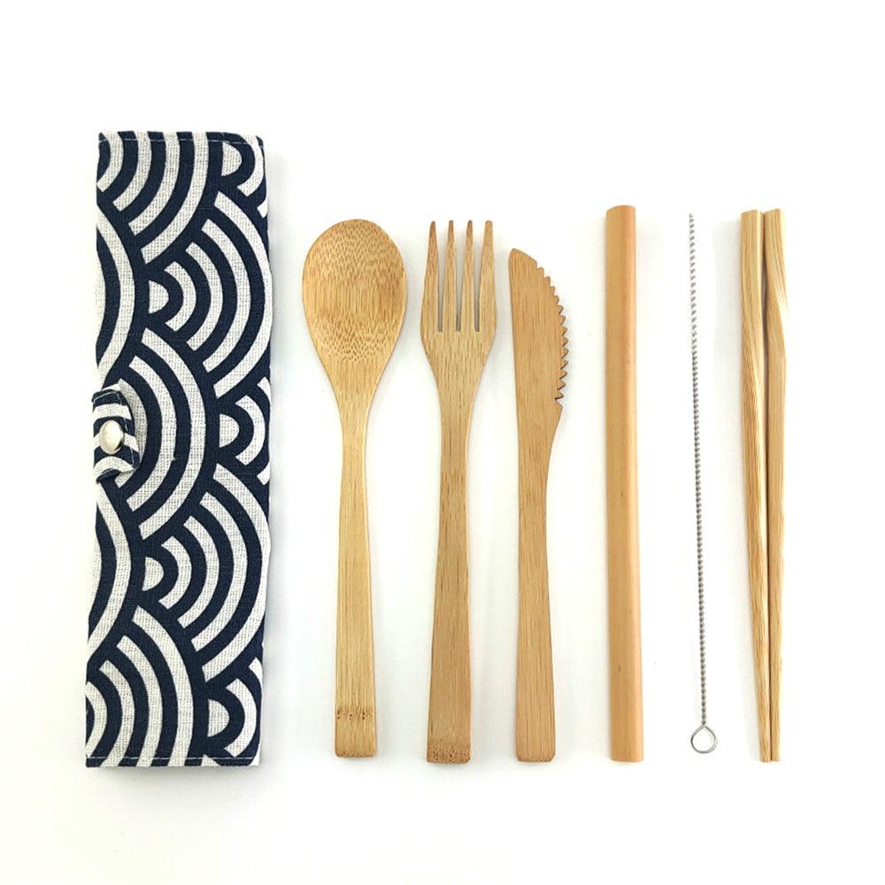 Set de couvert réutilisable en bambou avec baguette - TpraTic